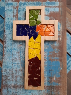 Kit mosaico Cruz colorida
