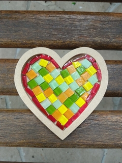 Kit Mosaico Coração Colorido