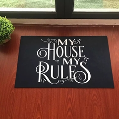 Tapete 60x40cm - My house my rules - comprar online
