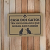 Tapete Capacho emborrachado antiderrapante - Casa dos Gatos