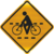 Placa de Trânsito - A30B – Sinalização Viária – Passagem Sinalizada De Ciclistas
