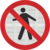 Placa de R29 - Proibido Trânsito De Pedestres