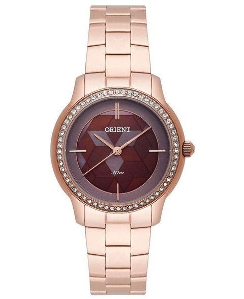 Relógio Orient Crystal Swarovski Rosé Feminino FRSSM039