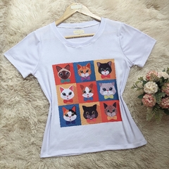 T-shirt manga curta CAT
