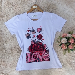 T-shirts manga curta LOVE