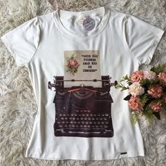 T-shirt gola careca manga curta TYPEWRITER