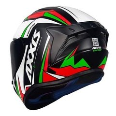 CAPACETE AXXIS DRAKEN VECTOR MATT BLACK WHITE GREEN - comprar online