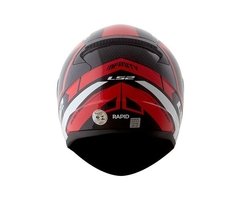 Capacete LS2 Rapid Infinity vermelho - Gasparzinho Motopeças