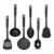 Set X6 Utensilios Nylon Negro Cocina Teflon