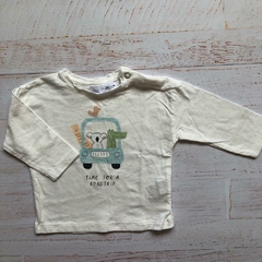 Remera manga larga. ZARA. T 3-6 meses