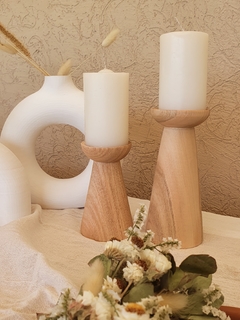 Candelabros de madera estilo nórdico en internet