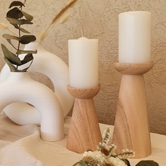 Candelabros de madera estilo nórdico