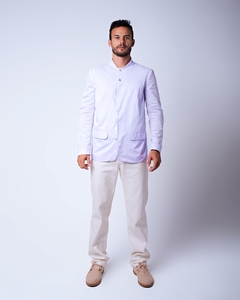 Cotton tricoline shirt blazer-style - buy online