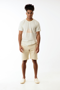 Cotton sweat bermuda color off white