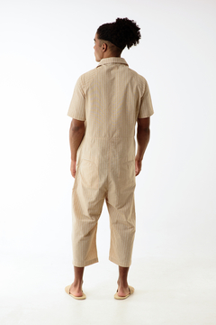 Striped pantacourt jumpsuits - buy online
