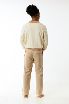 Image of Cotton trousers with pleats