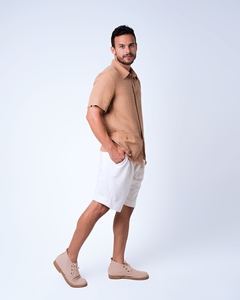 Bermuda shorts in cotton sweatshirt tailored finish