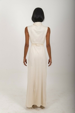sleeveless draped dress - buy online