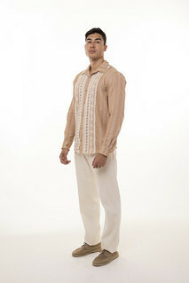 Classic Dress Shirt with Lace Inlay - buy online