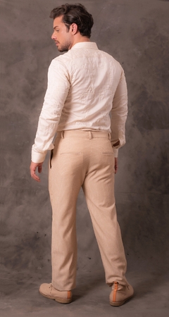 Cotton trousers with pleats on internet