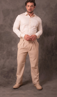 Cotton trousers with pleats - buy online