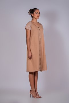 Jacquard sleeve coat dress in sweatshirt - buy online