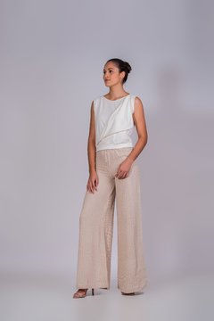 Chalk stripe fabric pantalon on internet