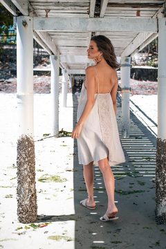 Slip dress with lace on internet