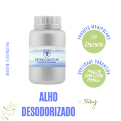 Alho Desodorizado! Pote com 120 Cápsulas de 300mg!