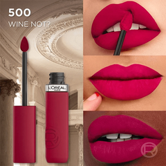 Labial líquido Matte Resist Tono 500 Wine Not Loreal Paris - comprar online