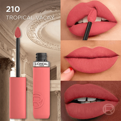 Labial líquido Matte Resist Tono 210 Tropical Vacay Loreal Paris - comprar online