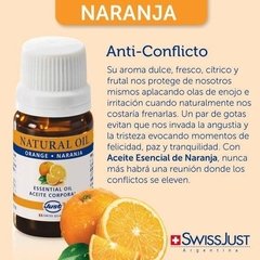 aceite esencial de naranja 10 ml - SWISS JUST - tienda online