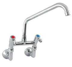 CJ MISTURADOR DUPLO COMANDO PAREDE BICA MOVEL R824 02/4 6267013 INDUSTRIAL ITALY KITCHEN