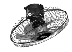 VENTILADOR TETO TURBO 50CM ORBITAL LOREN-SID PRETO GRADE ACO BIV REF-6815