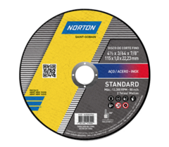 DISCO DE CORTE INOX 4.1/2x1,0x7/8 NORTON