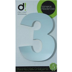 NUMERO ALUM ESPELHADO 15CM DECORE 3