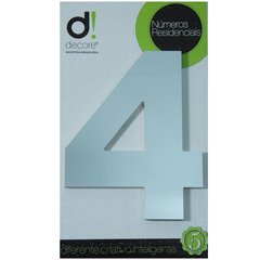 NUMERO ALUM ESPELHADO 15CM DECORE 4