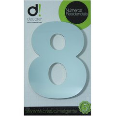 NUMERO ALUM ESPELHADO 15CM DECORE 8