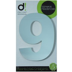 NUMERO ALUM ESPELHADO 15CM DECORE 9