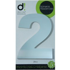 NUMERO ALUM ESPELHADO 20CM DECORE 2