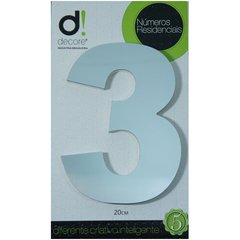 NUMERO ALUM ESPELHADO 20CM DECORE 3