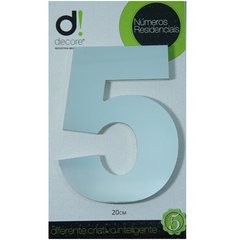 NUMERO ALUM ESPELHADO 20CM DECORE 5