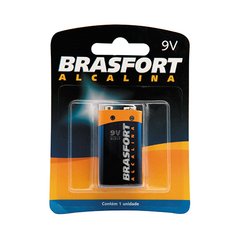 PILHA ALCALINA BRASFORT BATERIA 9V