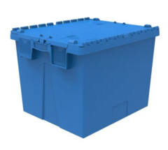 CAIXA PLASTICA AZUL C/ TAMPA BIPARTIDA ALC6545 104L