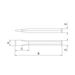 TALHADEIRA 25X215MM 44473/125 TRAMONTINA - comprar online