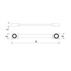 CHAVE ESTRELA C/CATRACA 14X15MM 44634/105  TRAMONTINA