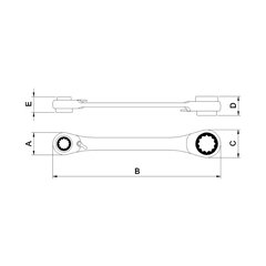 CHAVE CATRACA 30X32X34X36MM 44637/109  TRAMONTINA