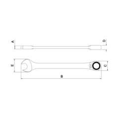 CH.COMB.C/CATRACA CABECA FLEX. 19MM 44653/119  TRAMONTINA