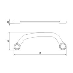 CHAVE MEIA-LUA 19X22MM 44675/107  TRAMONTINA