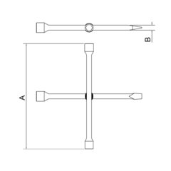 CHAVE RODA CRUZ 17 19 21MM ESPATULA 44710/001  TRAMONTINA